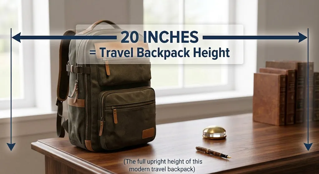 Travel Backpack Height