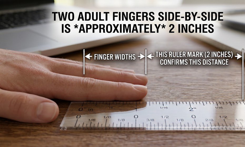 Two Adult Fingers Side by Side