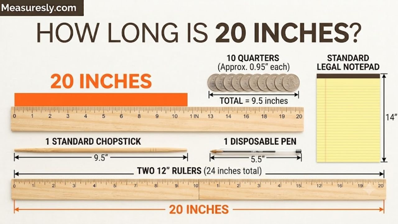 How Long Is 20 Inches? Real Objects That Help You Visualize This Length