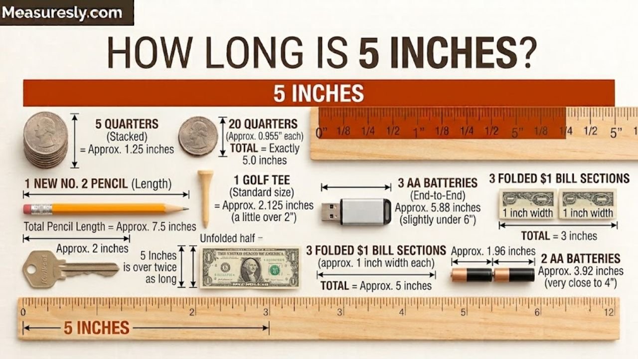How Long Is 5 Inches? 5 Inches in CM, on a Ruler & Real-Life Examples