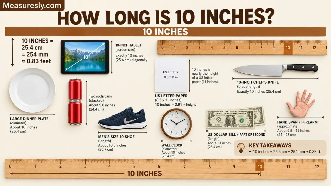 How Long Is 10 Inches? 10 Common Things That Are 10 Inches Long