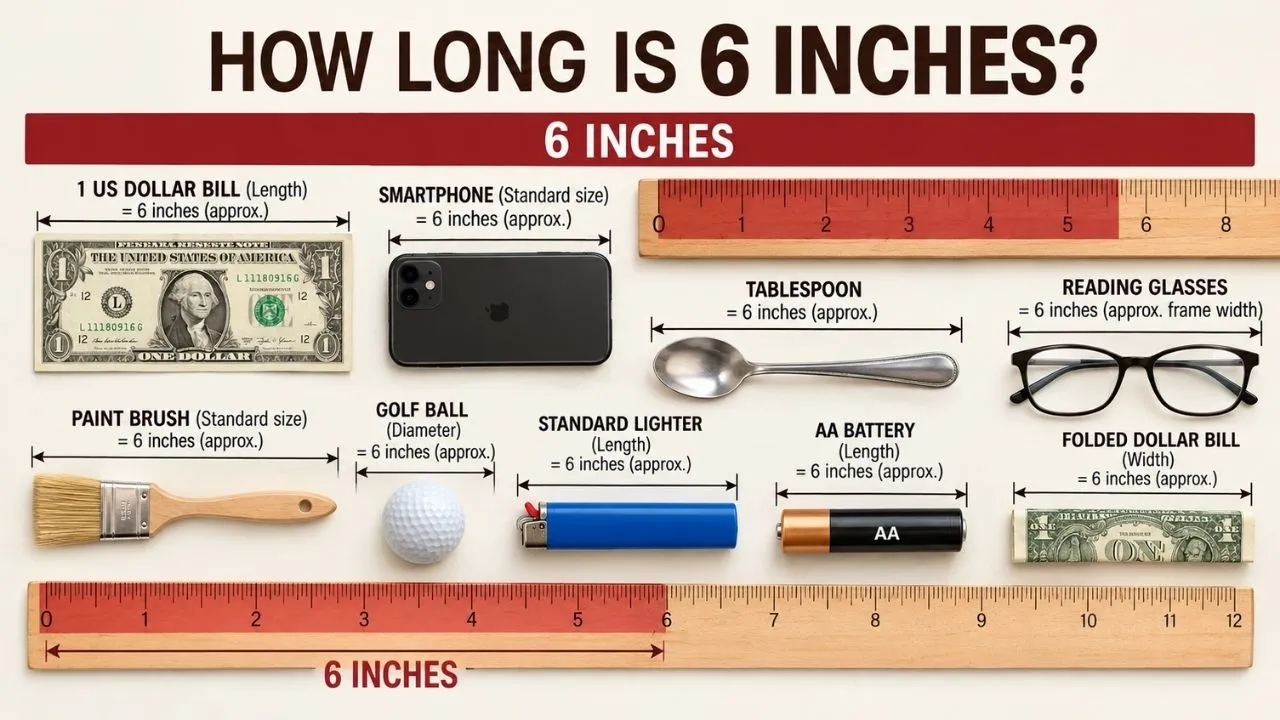 How Long Is 6 Inches? Ruler, CM & Real-Life Object Comparisons (2026)