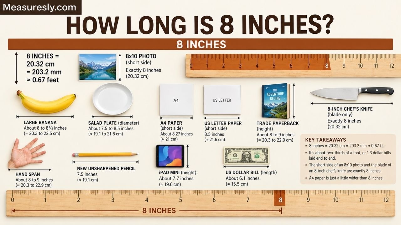 How Long in 8 Inches? Real-Life Object Comparisons